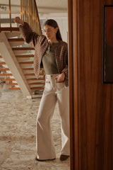 Kireina Harper Jean in Leather Pocket Sand