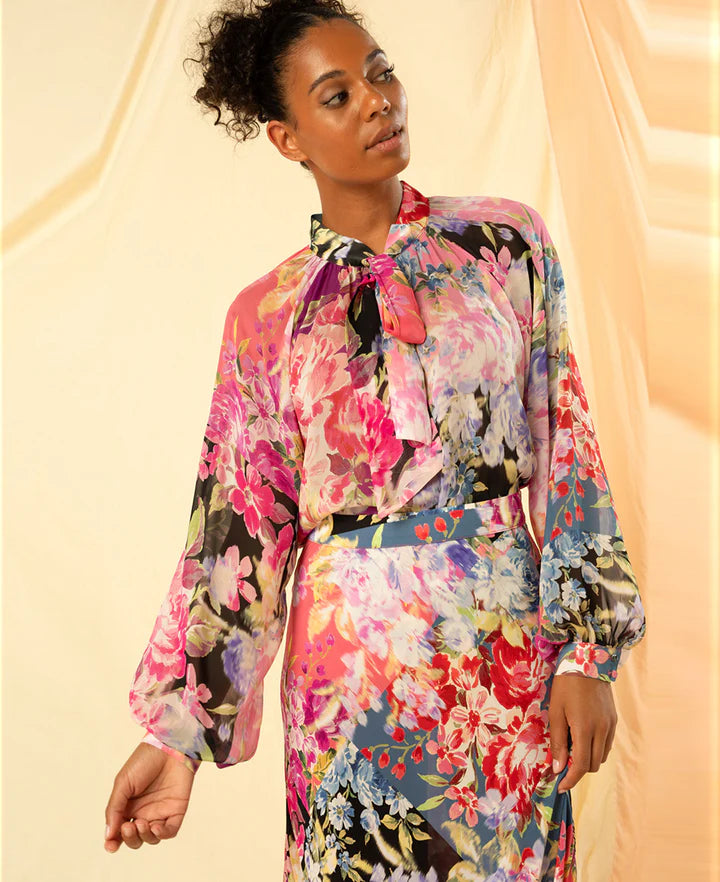 VALARIE BLOUSE in Flora Fusion by Kache