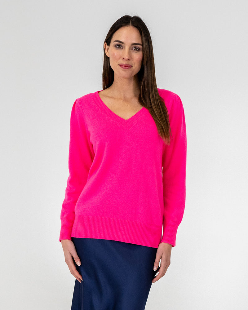 KATE V NECK KNIT in Dayglo by ARLINGTON MILNE