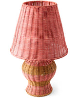 Kip & Co Guava Stripe Le Parisian Rattan Lamp
