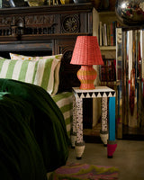 Kip & Co Guava Stripe Le Parisian Rattan Lamp