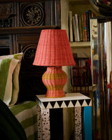 Kip & Co Guava Stripe Le Parisian Rattan Lamp