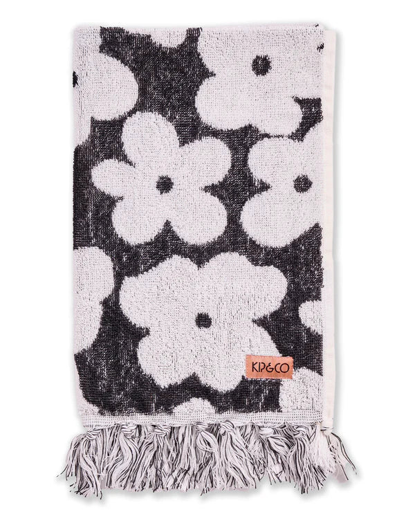 TERRY HAND TOWEL in Flower Face from the amazing range of Kip & Co