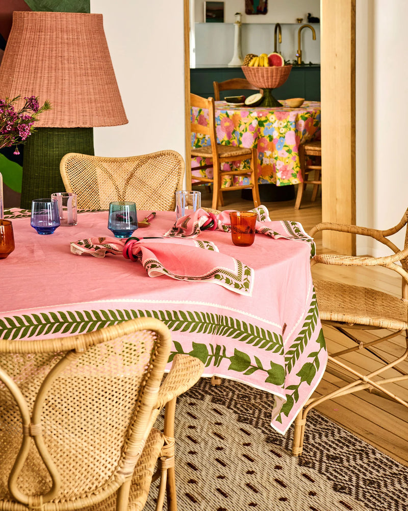 EMBROIDERED TABLECLOTH LARGE | Flower Chain