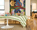 LINEN TABLECLOTH STANDARD | Moss Stripe