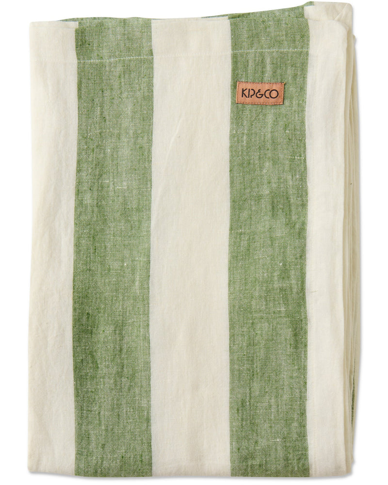 LINEN TABLECLOTH STANDARD | Moss Stripe