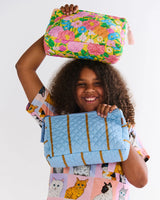 QUILTED COTTON TOILETRY PURSE | Como Stripe