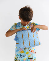 QUILTED COTTON TOILETRY PURSE | Como Stripe