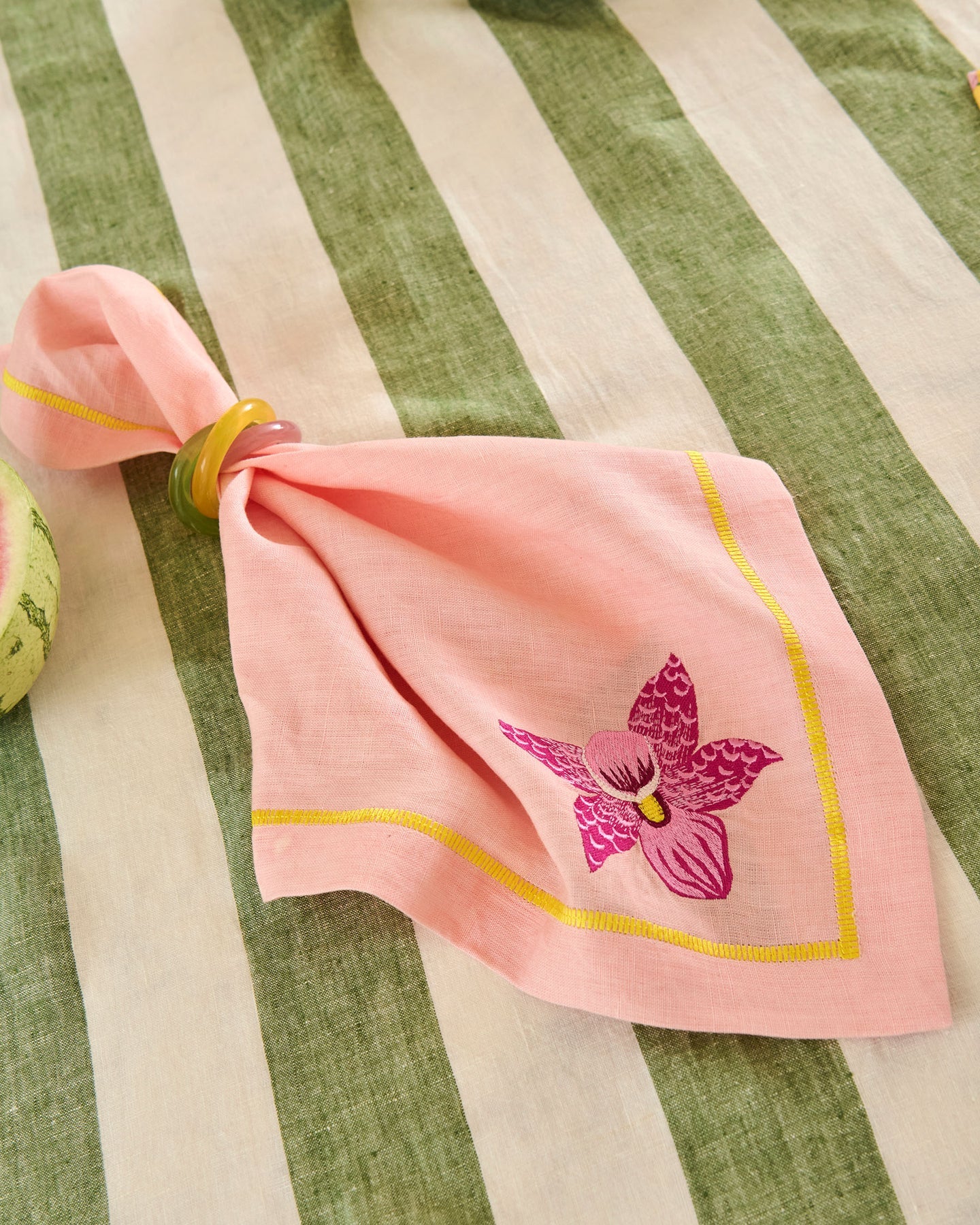 EMBROIDERED NAPKIN 4P SET | Wild Flower - Darling & Domain