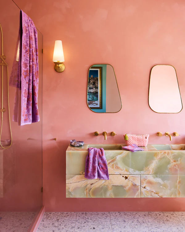 HAND TOWEL in Peach Fleur from the amazing range of Kip & Co