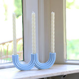 CANDLE HOLDER | Churros Light Blue