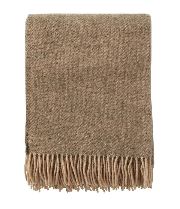 GOTLAND WOOL BLANKET in Beige by Klippan