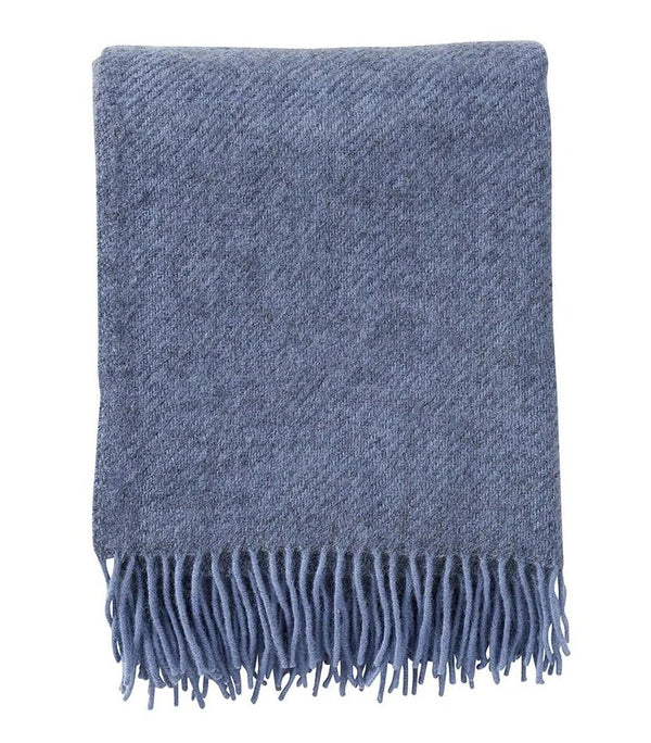 GOTLAND WOOL BLANKET in Infinity Blue by Klippan 