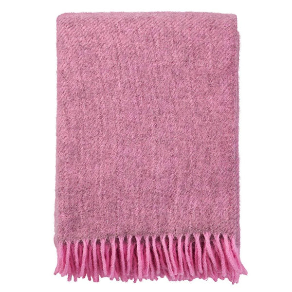 GOTLAND WOOL BLANKET in Pink by Klippan