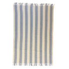 KLIPPAN GOTLAND VERTICAL STRIPE WOOL BLANKET | Heavenly Blue - Darling & Domain