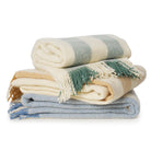 KLIPPAN GOTLAND VERTICAL STRIPE WOOL BLANKET | Green - Darling & Domain