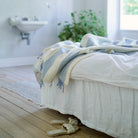KLIPPAN GOTLAND VERTICAL STRIPE WOOL BLANKET | Heavenly Blue - Darling & Domain