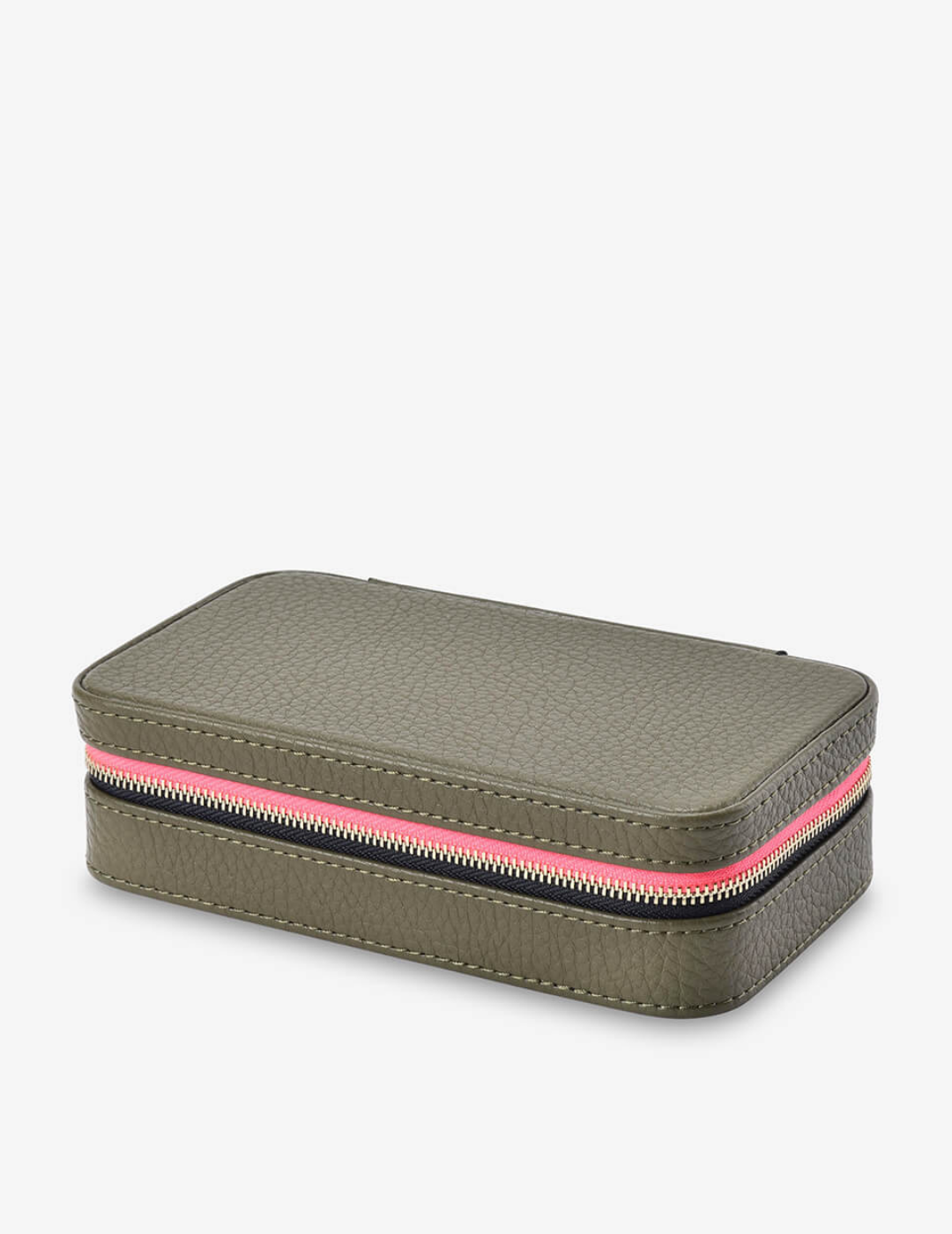 LONG JEWELLERY CASE in Khaki by Elms + King
