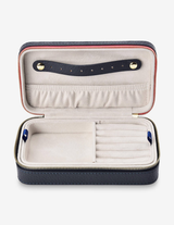LONG JEWELLERY CASE in Navy by Elms + King