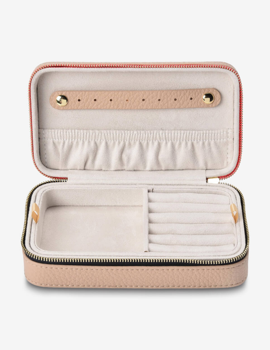 LONG JEWELLERY CASE in Neutral Peble by Elms + King