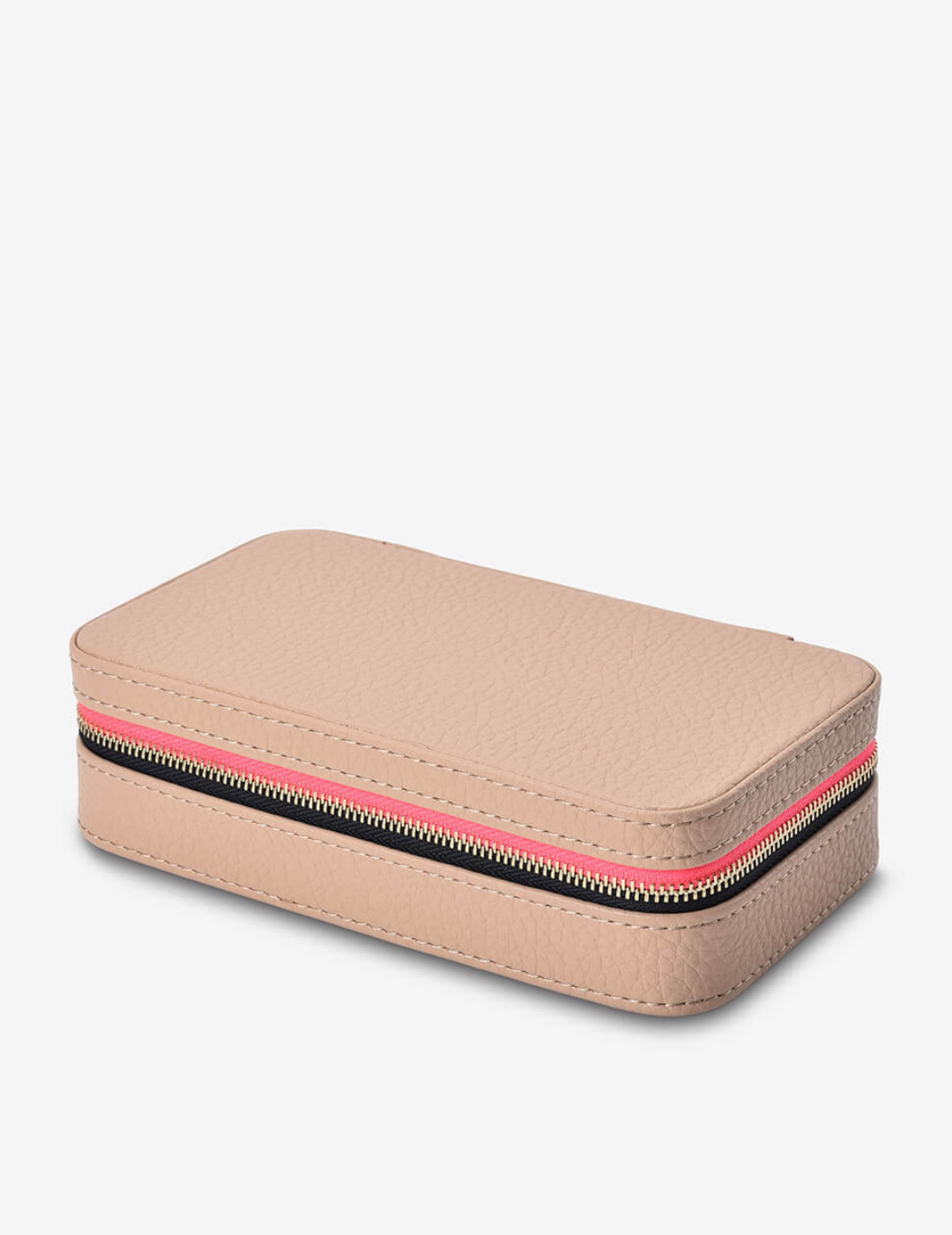 LONG JEWELLERY CASE in Neutral Peble by Elms + King