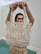 FLOWER BEADED BAG | Cream - Darling & Domain