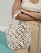 FLOWER BEADED BAG | Cream - Darling & Domain