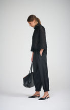 *Pre-Order* LE TASSEL TOP WITH SCARF | Black - Darling & Domain