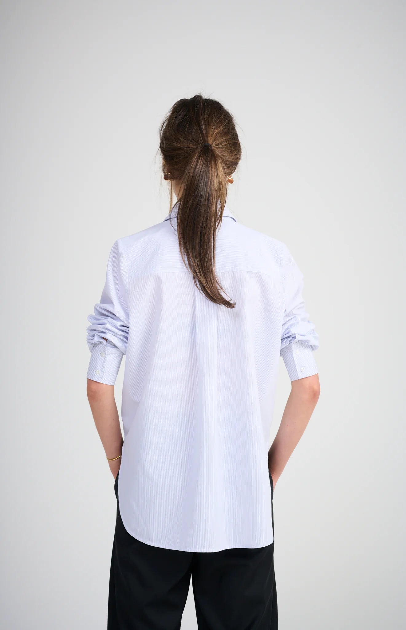 *Pre-Order* LE FRILL SHIRT | Pinstripe - Darling & Domain