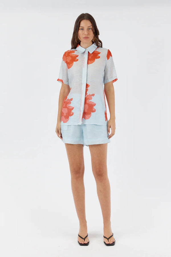 CHANTELLE BLOUSE in Red Floral from Sofia Irina