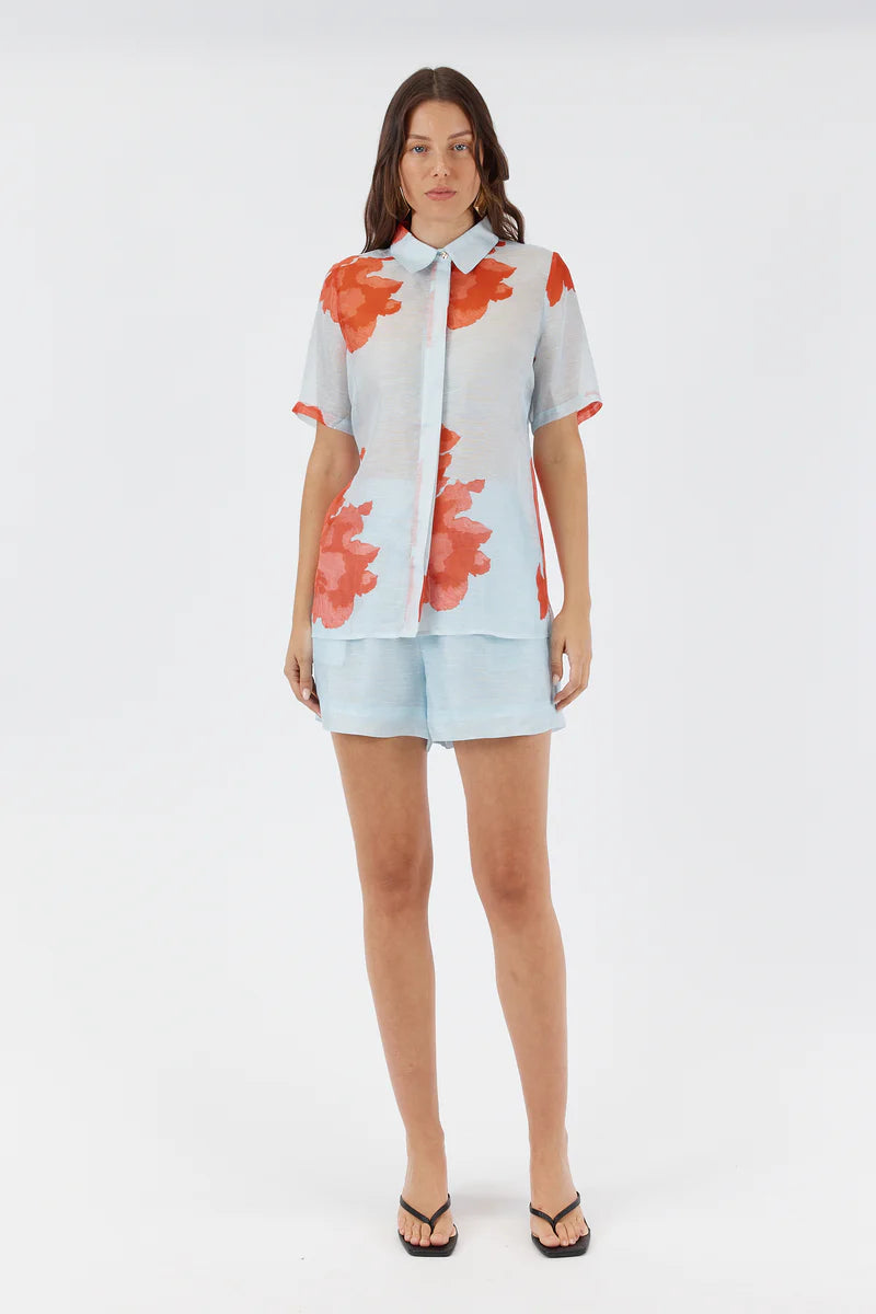 CHANTELLE BLOUSE in Red Floral from Sofia Irina