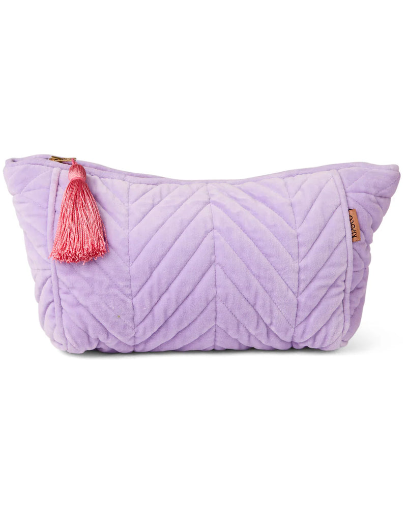 Velvet Toiletry Bag in Lilac by Kip & Co