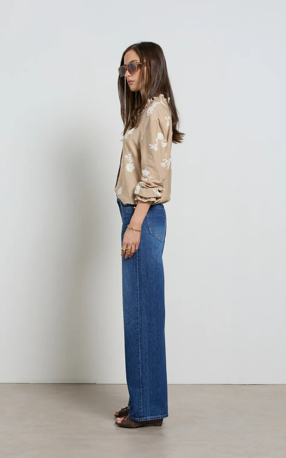 LINA MID RISE STRAIGHT LEG JEAN in Pacific by Dricoper