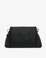 LUGANO CROSSBODY BAG in Black Weave by Elms and King