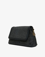 LUGANO CROSSBODY BAG in Black Weave by Elms and King