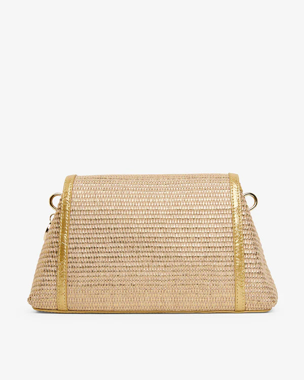 LUGANO CROSSBODY BAG in Gold Weave by Elms and King