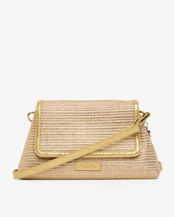 LUGANO CROSSBODY BAG in Gold Weave by Elms and King