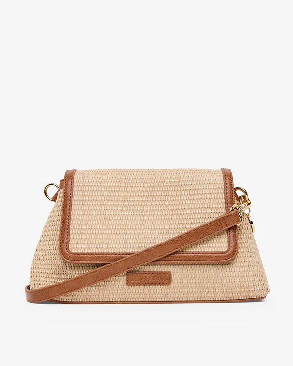 LUGANO CROSSBODY BAG | Tan Weave
