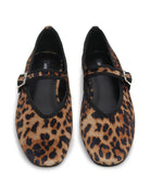 MARY-JANE SILK VELVET BALLET FLAT in Animal by La Tribe