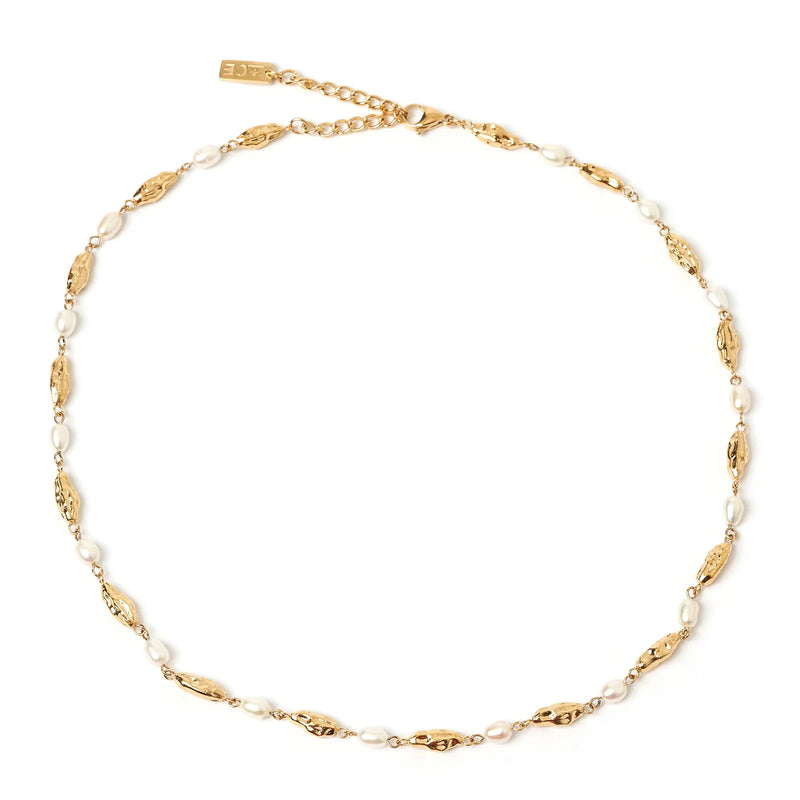 MIMI PEARL + GOLD NECKLACE by Arms of Eve