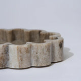 MARBLE OVAL RIBBED CATCHALL in Biscotti from Marmoset Found