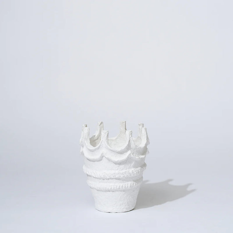 COTTON MACHE CROWN VESSEL SMALL in Moonlight from Marmoset Found