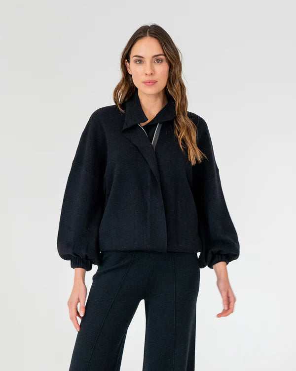 MAYOR BOMBER JACKET in Black by Elms and King