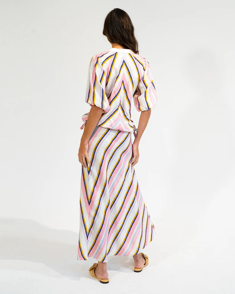 AUSTIN BIAS SKIRT in Catalina Stripe by Elms and King