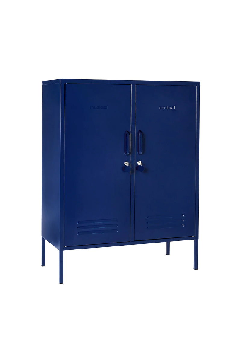 The Midi Locker in Navy by MUSTARD MADE