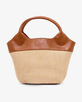 MILLER TOTE | Tan with Natural Weave