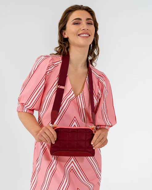 MINI SOHO CROSSBODY BAG in Burgundy by Elms and King