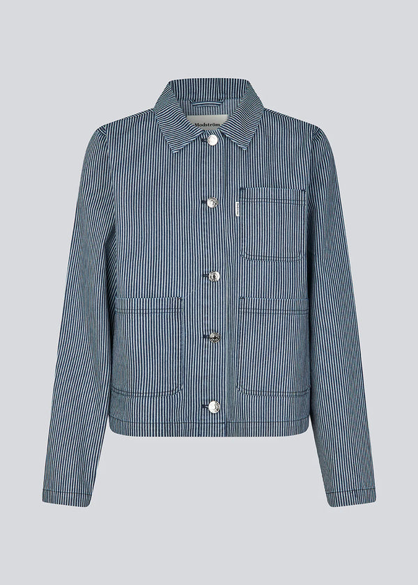 MAGDALENA JACKET in White Navy Stripe by Modstrom