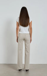MOLLY MID RISE STRAIGHT LEG JEAN in Beige by Dricoper