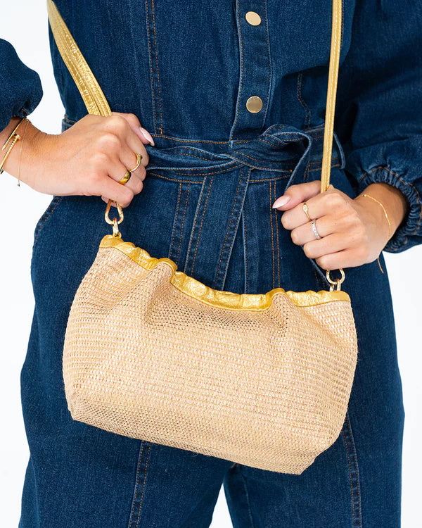 MONTY BAG in Gold Weave by Elms and King
